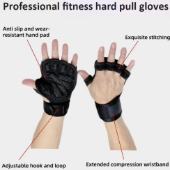 6 Prs Comfortable Breathable Workout Protector Half Finger Weight Lifting Hand Glove